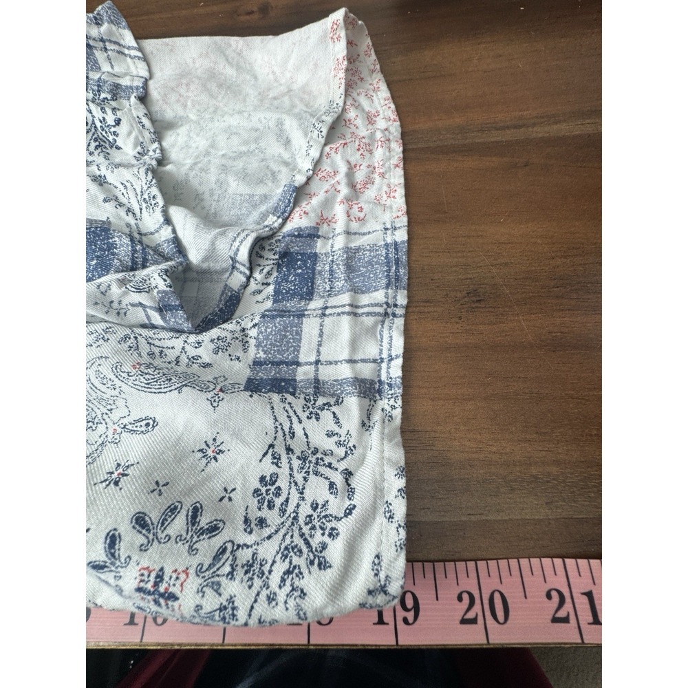 VTG Patchwork Babydoll Medium Top Madras Plaid Floral Dixie Americana Deadstock - Picture 10 of 15
